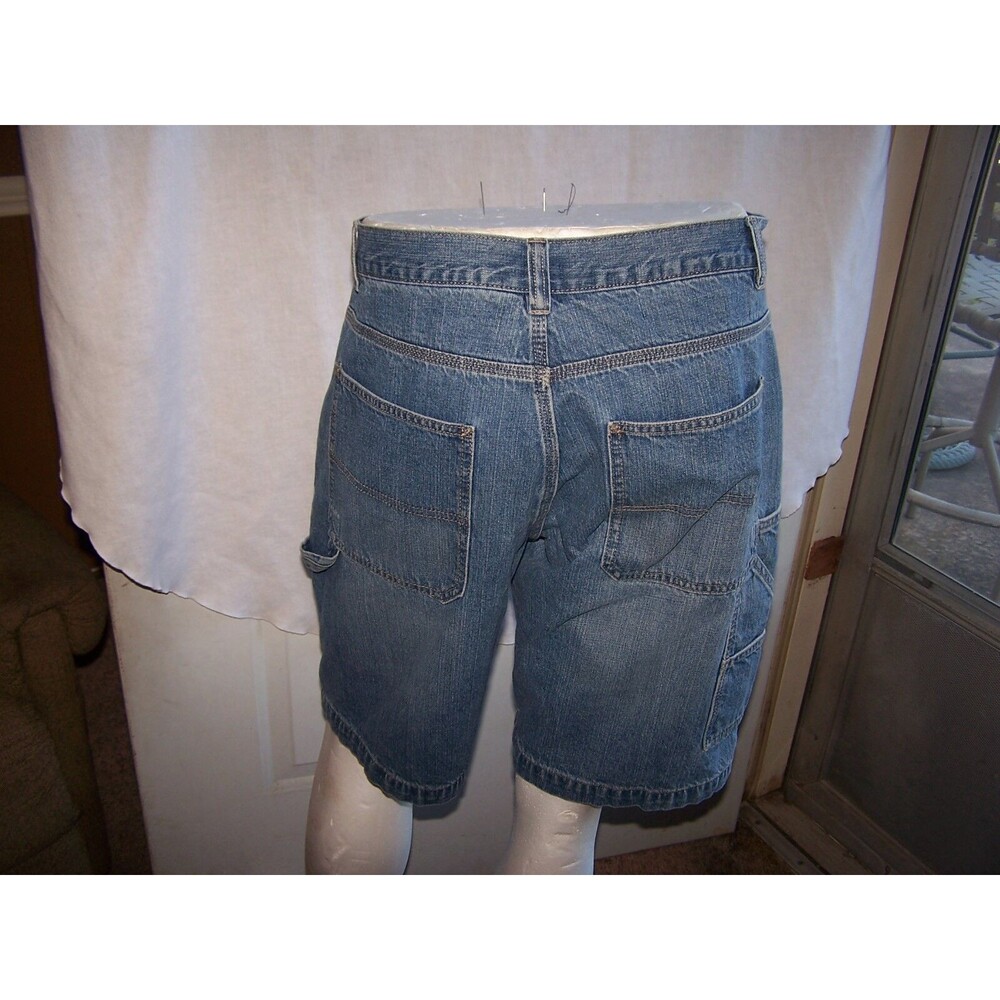 Men's Denim Shorts 34" waist Open Trails Med Washed Blue‎ - 9" inseam